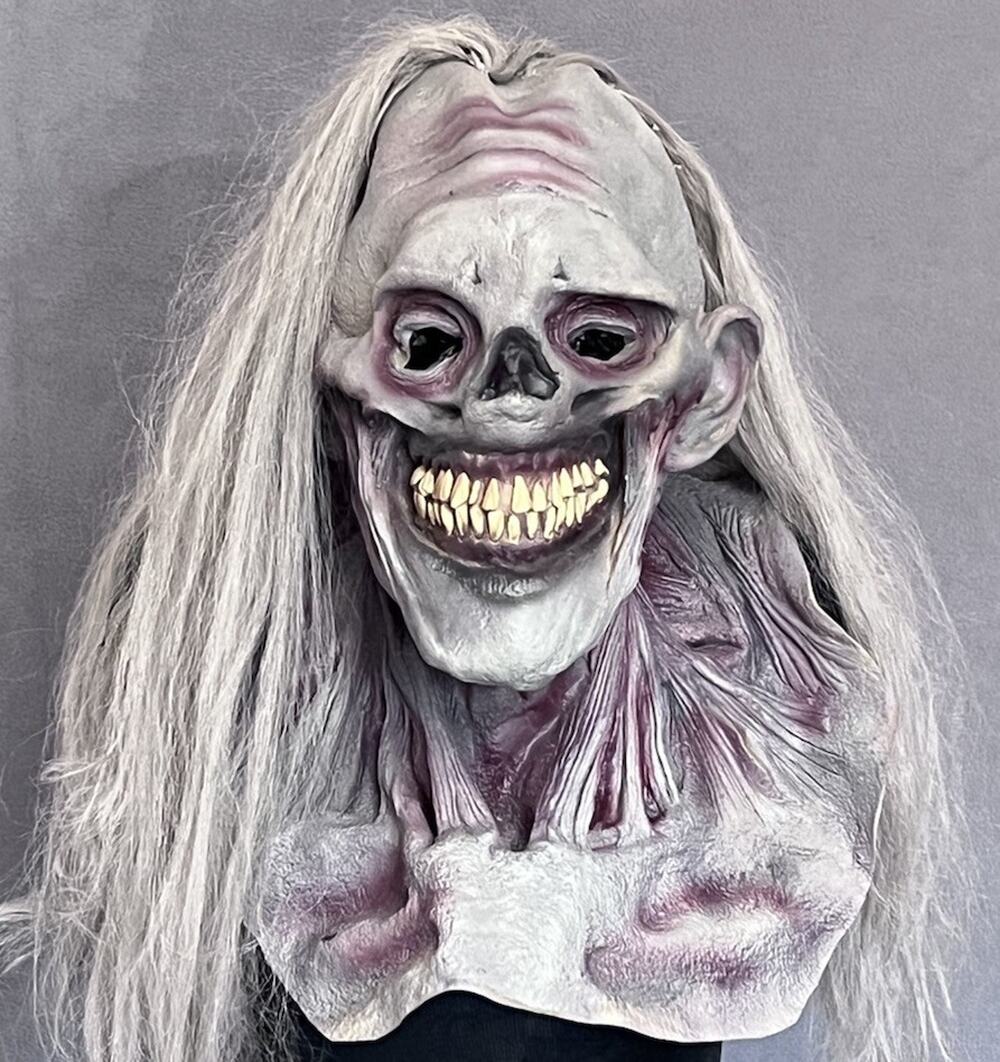 Vintage 1996 Paper Magic Group Halloween Creepy Ghoul Zombie Mask Long Hair NOS
